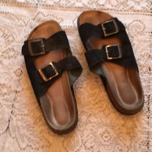 Black sandals Birkenstock knock offs